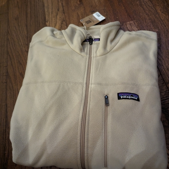 PATAGONIA MEN'S MICRO D FLEECE JACKET oar tan Size XXL - Picture 4 of 11